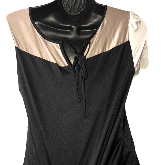 H&M colorblock white black beige satin effect blouse top size small - Picture 8 of 11